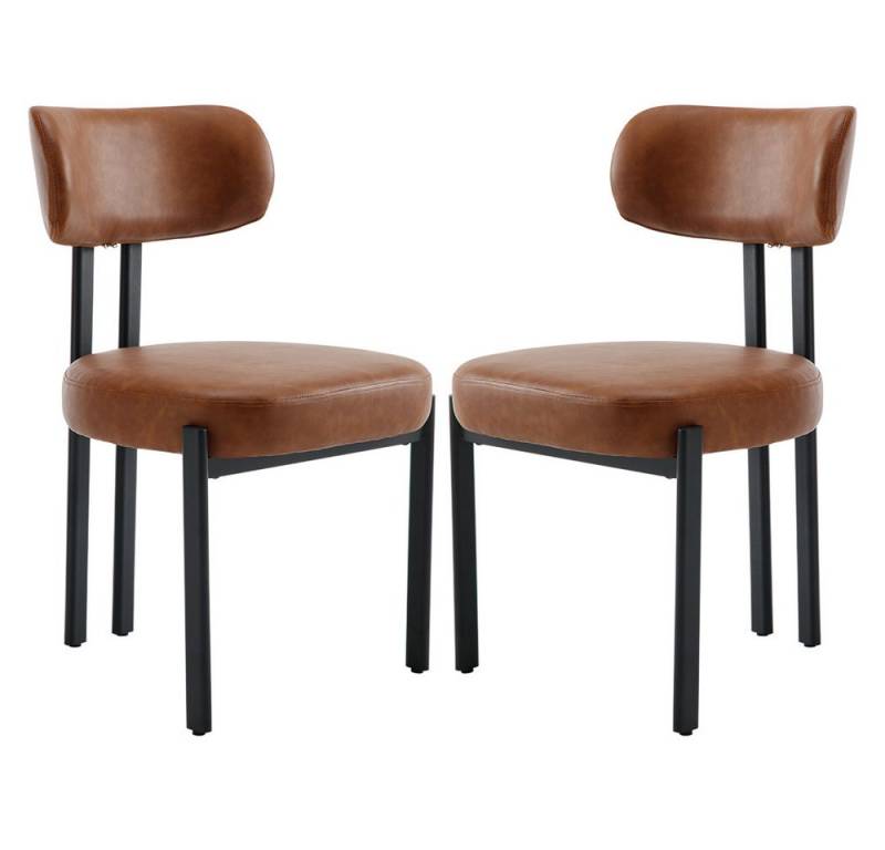 WAHSON OFFICE CHAIRS Esszimmerstuhl aus Teddystoff 2er Set Küchenstuhl mit Metallbeinen, Polsterstühle (2 St) von WAHSON OFFICE CHAIRS