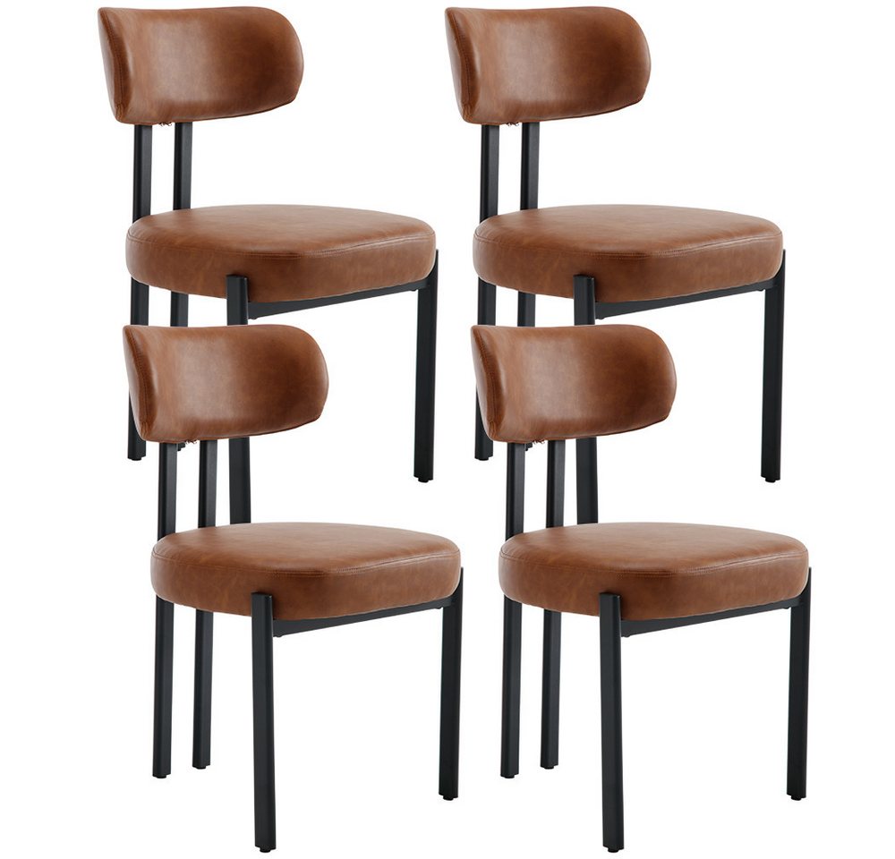 WAHSON OFFICE CHAIRS Esszimmerstuhl aus Teddystoff 2er Set Küchenstuhl mit Metallbeinen, Polsterstühle (4 St) von WAHSON OFFICE CHAIRS