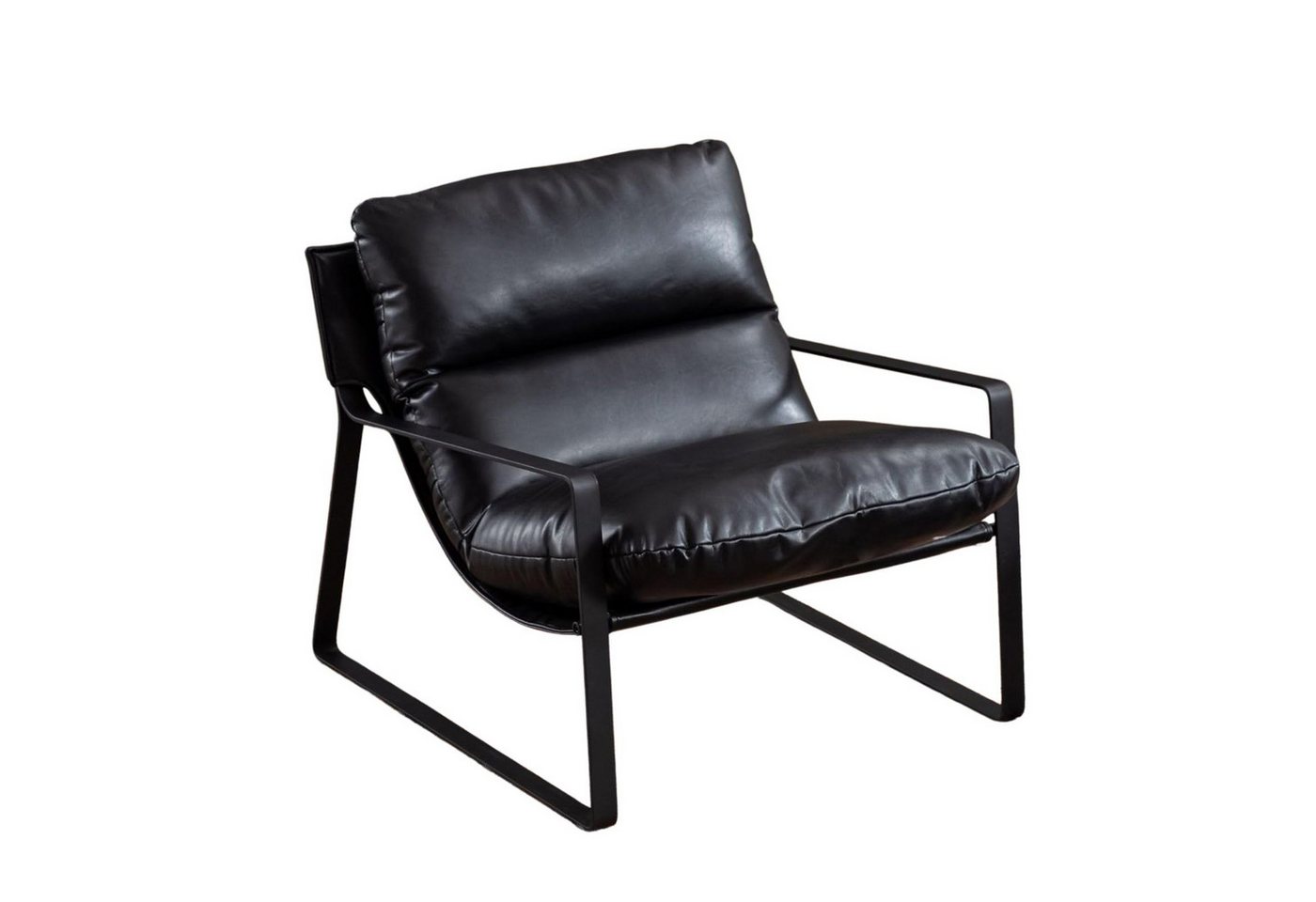WAHSON OFFICE CHAIRS Loungesessel Moderner PU-Leder/ Chenille Ohrensessel mit Armlehnen für Wohnzimmer von WAHSON OFFICE CHAIRS