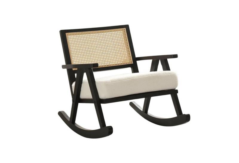 WAHSON OFFICE CHAIRS Schaukelstuhl Gepolsterter Schaukelstuhl aus Rattan mit Massivholzbeinen von WAHSON OFFICE CHAIRS