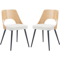 Wahson 2er Set Esszimmerstühle aus Leinen, Akzentstuhl für Wohnzimmer mit Rückenlehne aus Holz, Beige Wahson 2er Set Esszimmerstühle aus Leinen, Akzentstuhl für Wohnzimmer mit Rückenlehne aus Holz, Beige von WAHSON OFFICE CHAIRS