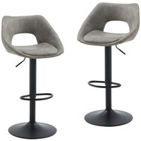 Wahson Barhocker 2er Set, Barstuhl Hochstuhl Höhenverstellbar mit Rückenlehne und Fußstütze aus PU Kunstleder, Küchenhocker Moderner Bar Stool für Wahson Barhocker 2er Set, Barstuhl Hochstuhl Höhenverstellbar mit Rückenlehne und Fußstütze aus PU Kunstleder, Küchenhocker Moderner Bar Stool für von WAHSON OFFICE CHAIRS