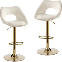 Wahson Barhocker 2er Set, Barstuhl Hochstuhl Höhenverstellbar mit Rückenlehne und Fußstütze aus Samt, Küchenhocker Moderner Bar Stool für Esszimmer, Wahson Barhocker 2er Set, Barstuhl Hochstuhl Höhenverstellbar mit Rückenlehne und Fußstütze aus Samt, Küchenhocker Moderner Bar Stool für Esszimmer, von WAHSON OFFICE CHAIRS