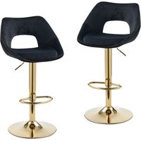 Wahson Barhocker 2er Set, Barstuhl Hochstuhl Höhenverstellbar mit Rückenlehne und Fußstütze aus Samt, Küchenhocker Moderner Bar Stool für Esszimmer, Wahson Barhocker 2er Set, Barstuhl Hochstuhl Höhenverstellbar mit Rückenlehne und Fußstütze aus Samt, Küchenhocker Moderner Bar Stool für Esszimmer, von WAHSON OFFICE CHAIRS