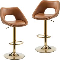 Wahson Barhocker 2er Set, Barstuhl Hochstuhl Höhenverstellbar und Fußstütze aus PU Kunstleder, Küchenhocker Moderner Bar Stool für Esszimmer, von WAHSON OFFICE CHAIRS