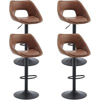 Wahson Barhocker 4er Set, Barstuhl Hochstuhl Höhenverstellbar mit Fußstütze aus PU Kunstleder, Küchenhocker Moderner Bar Stool für Esszimmer, Braun Wahson Barhocker 4er Set, Barstuhl Hochstuhl Höhenverstellbar mit Fußstütze aus PU Kunstleder, Küchenhocker Moderner Bar Stool für Esszimmer, Braun von WAHSON OFFICE CHAIRS