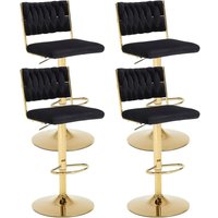 Wahson Barhocker 4er Set Barstuhl Drehbar Küche Thekenhocker mit Metallbeine für Esszimmer, Schwarz Wahson Barhocker 4er Set Barstuhl Drehbar Küche Thekenhocker mit Metallbeine für Esszimmer, Schwarz von WAHSON OFFICE CHAIRS