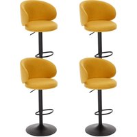 Wahson Barhocker 4er Set Leinen Tresenhocker Drehbar Küchenhocker Barstuhl mit Lehne für Küche Hausbar, Gelb Wahson Barhocker 4er Set Leinen Tresenhocker Drehbar Küchenhocker Barstuhl mit Lehne für Küche Hausbar, Gelb von WAHSON OFFICE CHAIRS