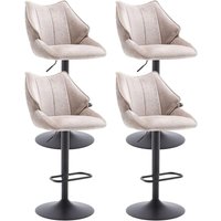 Wahson Barhocker 4er Set Tresenhocker Drehbar Gepolsterter Bistrohocker mit Rückenlehne und Fußstütze Küche, Braun von WAHSON OFFICE CHAIRS