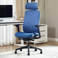 Wahson Bürostuhl, Schreibtischstuhl mit Verstellbarer Sitztiefe, Computerstuhl mit höhenverstellbarer Rückenlehne, 3D-Kopfstütze, Blau Wahson Bürostuhl, Schreibtischstuhl mit Verstellbarer Sitztiefe, Computerstuhl mit höhenverstellbarer Rückenlehne, 3D-Kopfstütze, Blau von WAHSON OFFICE CHAIRS