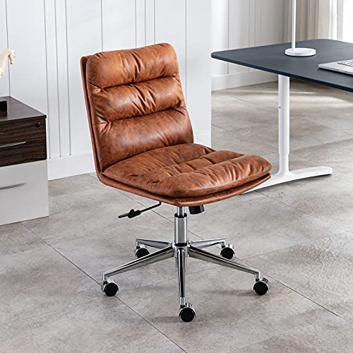 Wahson Bürostuhl Schreibtischstuhl Ergonomisch Drehstuhl Computerstuhl ohne armlehne Arbeitsstuhl für Home Office/Arbeitszimmer（Braun） von WAHSON OFFICE CHAIRS