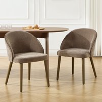 Wahson Esszimmerstühle 2er Set, Chenille Küchenstühle mit Massivholzbeinen, Moderne Polsterstühle für Esszimmer, Braun Wahson Esszimmerstühle 2er Set, Chenille Küchenstühle mit Massivholzbeinen, Moderne Polsterstühle für Esszimmer, Braun von WAHSON OFFICE CHAIRS