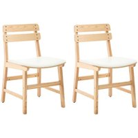 Wahson Esszimmerstühle 2er Set, Küchenstuhl Holz Wohnzimmerstuhl mit pu Lederpolster ergonomisches Polsterstuhl für Küche Esszimmer, Beige Wahson Esszimmerstühle 2er Set, Küchenstuhl Holz Wohnzimmerstuhl mit pu Lederpolster ergonomisches Polsterstuhl für Küche Esszimmer, Beige von WAHSON OFFICE CHAIRS