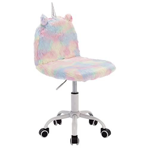 Wahson Kinderdrehstuhl Schreibtischstuhl Bunte Kunstpelz Weiche Jugenddrehstuhl Höhenverstellbarer Freizeitstuhl/Computer Stuhl für Kinder (Bunte) von WAHSON OFFICE CHAIRS