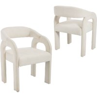 Wahson Office Chairs - Esszimmerstühle 2er Set, gepolsterter Küchenstühle mit Curved Back Nordic Armlehnstuhl aus Chenille Loungesessel für Wahson Office Chairs - Esszimmerstühle 2er Set, gepolsterter Küchenstühle mit Curved Back Nordic Armlehnstuhl aus Chenille Loungesessel für von WAHSON OFFICE CHAIRS