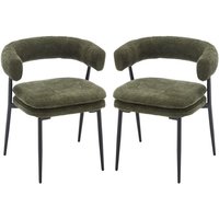 Wahson Office Chairs - Esszimmerstühle 2er Set Küchenstühle mit Metallbeinen doppelter gepolsterter Armlehnstuhl moderner Sessel für das Wohnzimmer, von WAHSON OFFICE CHAIRS