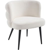 Moderner Akzentstuhl gepolsterter Freizeitsessel mit Metallbeinen, bequemer Chenille-Loungesessel für Wohnzimmer/Schlafzimmer, Beige, Wahson von WAHSON OFFICE CHAIRS