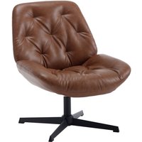 Wahson Office Chairs - Wahson Sessel Kunstleder Industrial drehbarer Loungesessel mit Metallgestell, Braun von WAHSON OFFICE CHAIRS