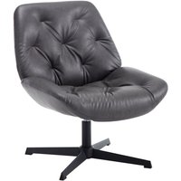 Wahson Office Chairs - Wahson Sessel Kunstleder Industrial drehbarer Loungesessel mit Metallgestell, Dunkelgrau von WAHSON OFFICE CHAIRS