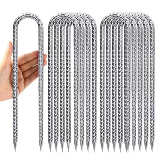 Bodenanker-Trampolin-U-Form, Zeltheringe 30cm Erdanker Bodenanker Verzinkt Heringe ErdnäGel Stabil Zelt Metall Haken für Camping Die Sicherung Von Zaun Zelten Gartenarbeit Usw 10pcs von WAIMDIKUL