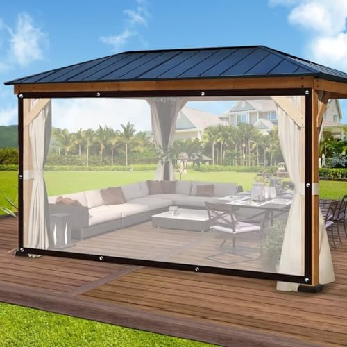 Plane-Wasserdicht-Transparent Mit öSen 3x5m, Plane Durchsichtig für AußEnbereich Abdeckplane Wasserdicht Transparent Durchsichtige Plane für Terrasse Hühnerstall von WAIMDIKUL