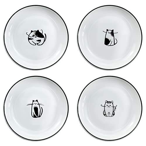 Warten Fly 12,7 cm Funny Hund und Katze Muster mit Pinselstriche Keramik Würze Gerichte/Teebeutel Halter/Ketchup Untertasse/Vorspeise Teller/Würze Dip-Schalen-Set, 4 Stück katze Warten Fly 12,7 cm Funny Hund und Katze Muster mit Pinselstriche Keramik Würze Gerichte/Teebeutel Halter/Ketchup Untertasse/Vorspeise Teller/Würze Dip-Schalen-Set, 4 Stück katze von WAIT FLY