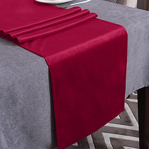 WAITER TREE Hochwertiger Tischläufer Elegante Tischläufer Tischdecke Tischwäsche Uni einfarbig Pflegeleicht Samtig von WAITER TREE