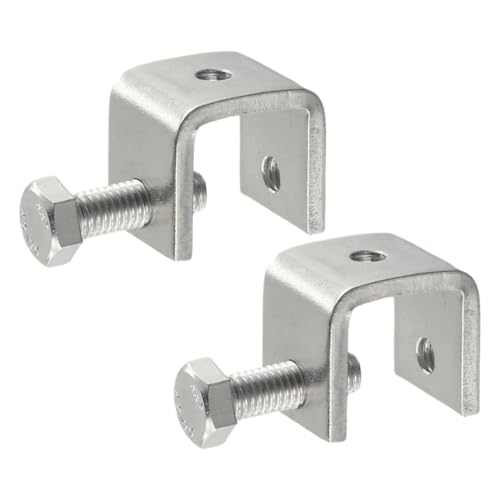 2/4-teilige C-Klemmenbacken aus Edelstahl, C-Klemmen, korrosionsbeständig, rostfrei, verstellbare Positionierungsschraube for allgemeine Spannanforderungen für Schweißen(2pcs) von WAJJWI