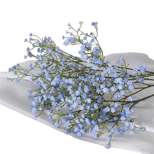 WAJJWI 50 Stück künstliche Blumen Babys Atem Blumen gefälschte Gypsophila Pflanzen Blumen for Hochzeit Home Party Dekor für Heimdekorationen(Blue) von WAJJWI