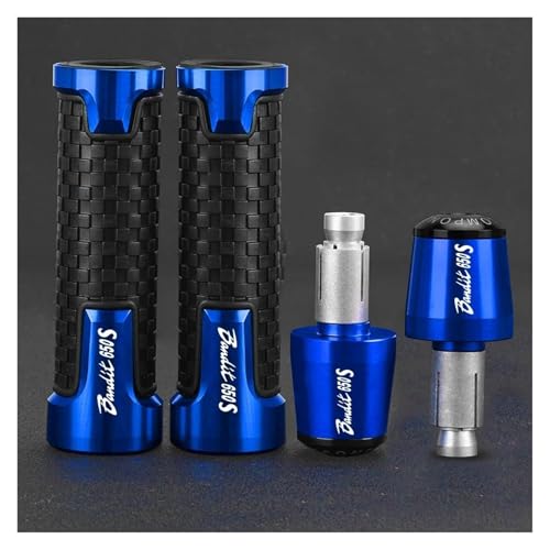 2023 2024 FÜR SUZUKI BANDIT 650S BANDIT 650S 650 S 2015-2021 2022 Motorrad 7/8" 22MM Lenkergriffe Lenkerkappen Endstopfen(Blue Blue) von WAJUHJK