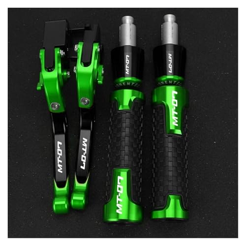 2023 Motorrad Für MT07 Bremskupplungshebel Lenkergriffenden MT-07 MT 07 2014 2015 2016 2017 2018 2019 2020 2021(Green black) von WAJUHJK