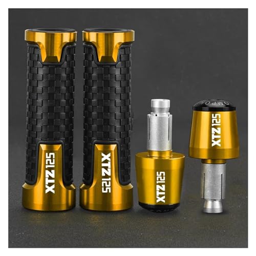 2024 2023 XTZ Xtz125 XTZ-125 FÜR XTZ125 2019-2021 2022 Motorrad 22MM Lenkergriffe Enden Lenkerkappe Griff Endstopfen(Gold Gold) von WAJUHJK