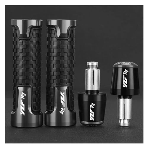 2024 YZF YzfR7 Motorrad 7/8'' 22mm Lenkergriffe Enden Lenkerkappe Griff Endstopfen FÜR YZFR7 YZF-R7 YZF R7 2021-2023(Gray Gray) von WAJUHJK