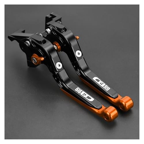 CNC-Bremskupplungshebel Für Motorräder, Lenkergriffe Für CB919 Hornet CB 919 2001 2002 2003 2004 2005 2006 2007 2008(BlackOrange) von WAJUHJK