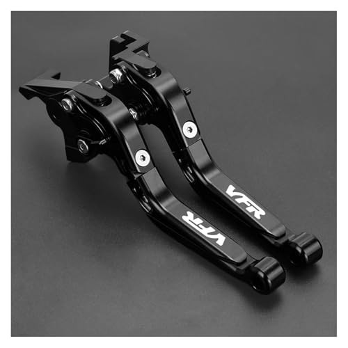 CNC-gefaltete Motorradbremskupplungshebel Und 7/8''22MM-Lenkergriffe Für VFR 800 VFR800 FI WI 1998 1999 2000 2001(Black) von WAJUHJK