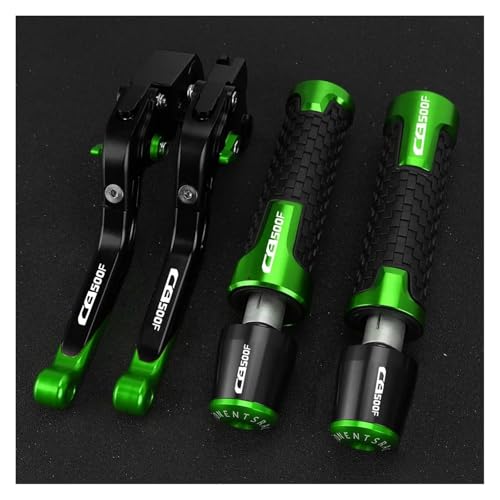 FÜR CB500F CB 500 F 2013-2018 2017 2016 2015 2014 Motorradteile Aluminium Verstellbare Bremskupplungshebel Lenkergriffe(Green black) von WAJUHJK