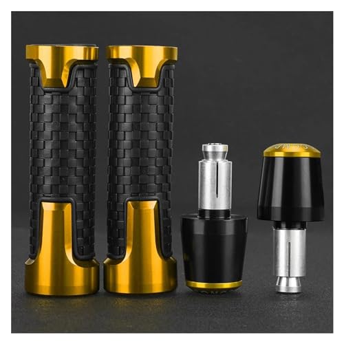 FÜR CB599 HORNET 98-06 Motorrad 7/8'' 22mm Lenkergriffe Lenkergriffe CB599 CB600F 2007-2013 2012 2011 2010 09(Black Gold) von WAJUHJK