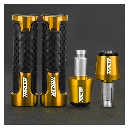 FÜR Tracer 900 700 GT Tracer700 Tracer 7 MT09 2016-2022 23 Motorrad 7/8'' 22MM Lenkerkappe Endstopfen Lenkergriffe(Gold Gold) von WAJUHJK
