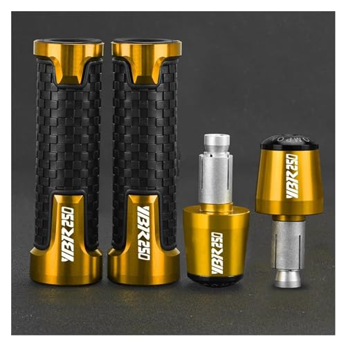 FÜR YBR 250 2014 2013 2012 2011 2008 2009 2010 2007 2006 2005 Motorrad 7/8"22MM Lenkerkappe Endstopfen Lenkergriff(Gold Gold) von WAJUHJK