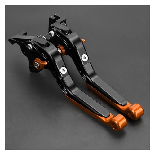 Für CB500X CB 500X 2013-2024 Motorrad-Bremshebel-Kupplungshebel-Set Lenker Verstellbare Klappgriffhebel(BlackOrange) von WAJUHJK