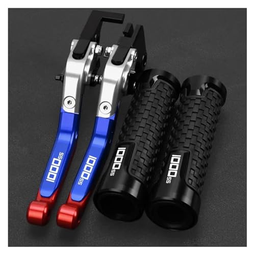 Für DUCATI 1000SS 1000 SS 1998 1999 2000 2001 2002 2003 2004 2005 2006 Motorrad-Bremskupplungshebel Lenkergriffe(Silver Blue Black) von WAJUHJK