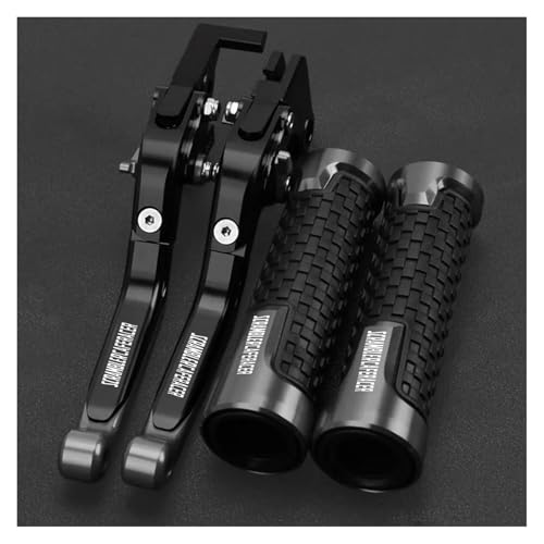 Für DUCATI SCRAMBLER CAFE RACER 2019 2020 2021 2022 2023 Motorrad-Klappbremskupplungshebel 7/8''22MM Griff Lenkergriffe(BlackGray Gray) von WAJUHJK