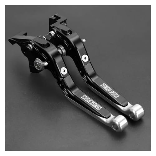 Für DUCATI SCRAMBLER CAFE RACER 2019 2020 2021 2022 2023 Motorrad-Klappbremskupplungshebel 7/8''22MM Griff Lenkergriffe(BlackSilver) von WAJUHJK