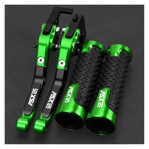 Für MSX125 GROM MSX 125 2014-2021 2022 2023 Motorradzubehör Verstellbare Bremskupplungshebel Lenkergriffe Griff(BlackGreen Green) von WAJUHJK