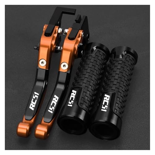 Für RC 51 RC51/RVT1000SP-1/SP-2 2000-2006 2005 2004 Motorrad-Klappbremskupplungshebel Lenker Handgriffe(BlackOrange Black) von WAJUHJK
