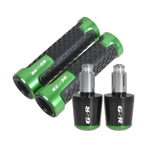 Für Suzuki GSR400 GSR750 GSR600 GSR 600 750 400 2006-2021 2020 7/8'' 22mm Motorradgriff Handgriffe Lenkergriff Endstopfen(Green) von WAJUHJK