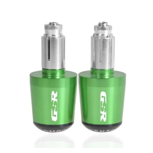 Für Suzuki GSR400 GSR750 GSR600 GSR 600 750 400 2006-2021 2020 7/8'' 22mm Motorradgriff Handgriffe Lenkergriff Endstopfen(Green) von WAJUHJK