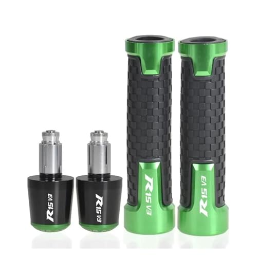 Für YZF R15V3 2020 2021 2022 Motorradzubehör 7/8" 22MM Lenkergriffe Lenkerendkappenstopfen(Green) von WAJUHJK