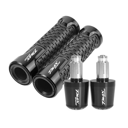 Für YZF TMAX560 2020 2021 2022 Motorradzubehör 7/8" 22MM Lenkergriffe Lenkerendkappenstopfen(Black) von WAJUHJK