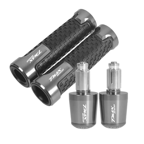 Für YZF TMAX560 2020 2021 2022 Motorradzubehör 7/8" 22MM Lenkergriffe Lenkerendkappenstopfen(Grey) von WAJUHJK